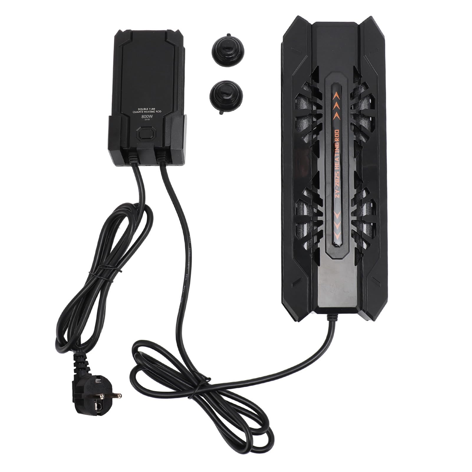 Varilla Calefactora para peceras: Apagado Automático, Calentador con Pantalla LED con Controlador Digital, Ahorro de Energía, Seguro para Todos los (ZY-2025A-800W Enchufe Europeo 220V)