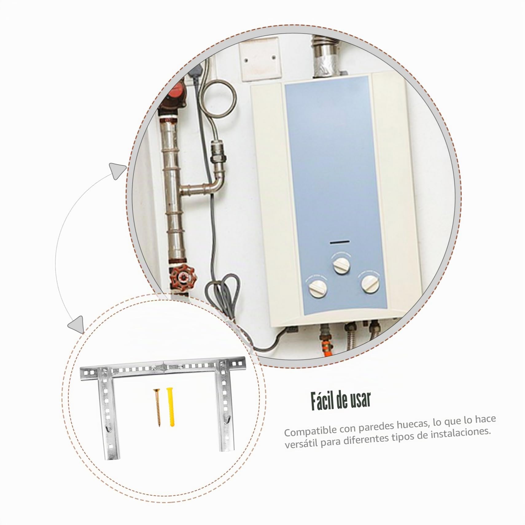 Hierro Soporte Plata de Pared para Calentador de Agua