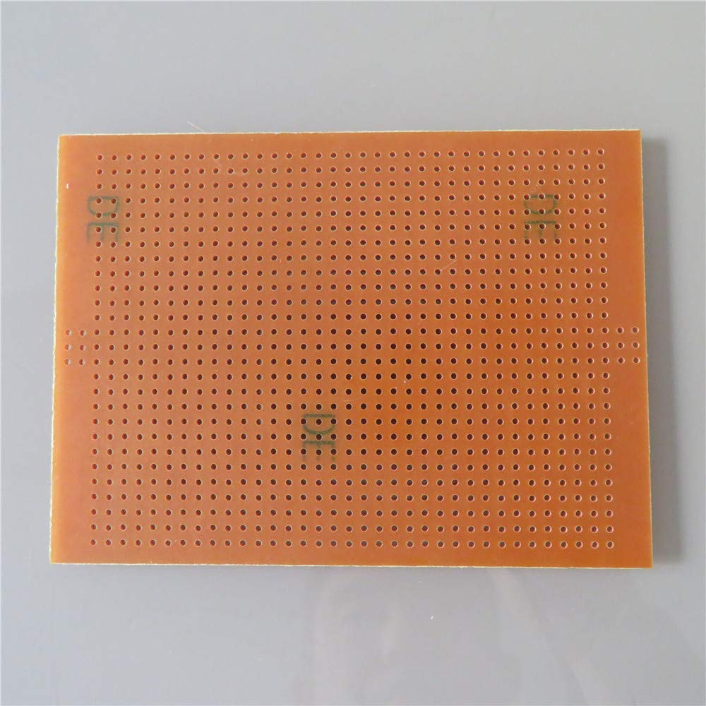 5 Stück Lochrasterplatine 7,4 X 10 Cm – Streifenraster, 1,0 Mm Löcher, 2,54 Mm Raster, Bakelit, Einseitig