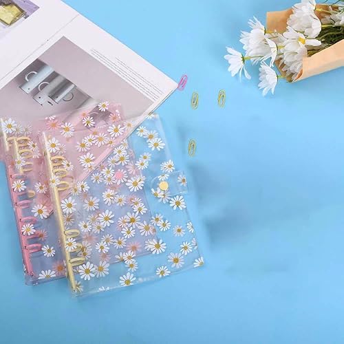 Miniatura 4 de Daisy - Carpeta para cuaderno con carcasa suave, suministros de oficina, cubierta de cuaderno de papelería para estudiantes, carpeta de diario de 6