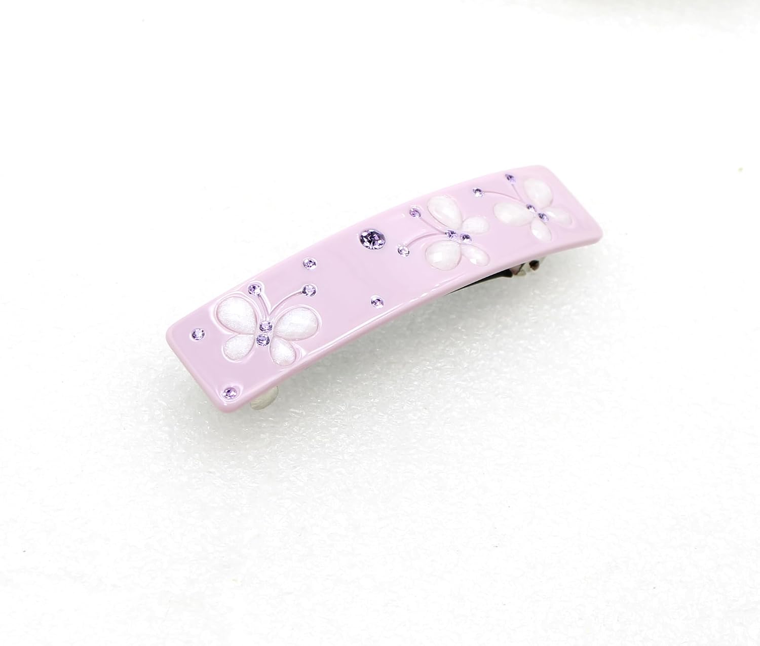 Faship Violet Cellulose Acetate Butterfly Art Deco Hair Barrette Clip