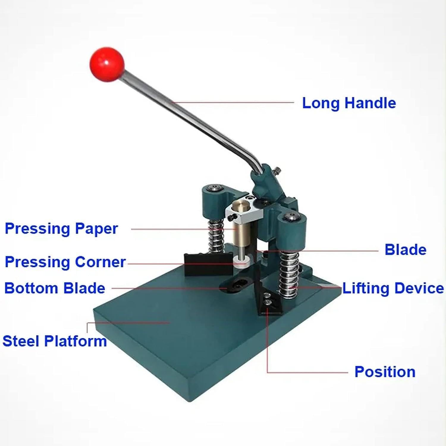 Coin Rounder Cutter, Corner Rounder Punch avec R6 R10, Max 3cm d'épaisseur de coupe, pour stratifié industriel Heavy Duty Machine de coupe de cartes de visite Outil de coupe de