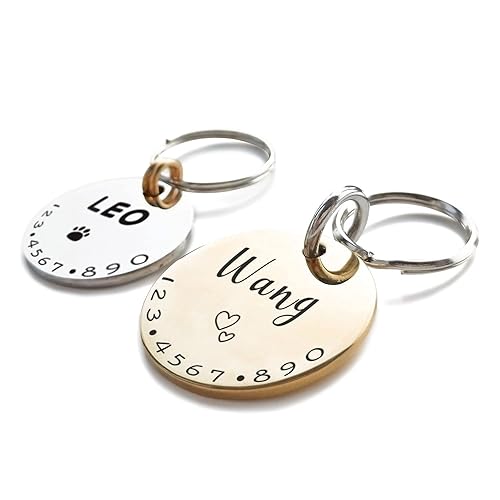 Cats Dogs ID Tags Personalized Lovely Symbols Pets Collar Name Accessories Simple Custom Engraved Products for Medium Four Legged Child Necklace