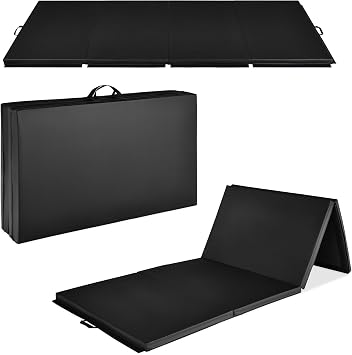 Best Choice Products 10ftx4ftx2in Folding Gym Mat 4-Panel Exercise Gymnastics Aerobics Workout Fitness Floor Mats w/Carrying Handles