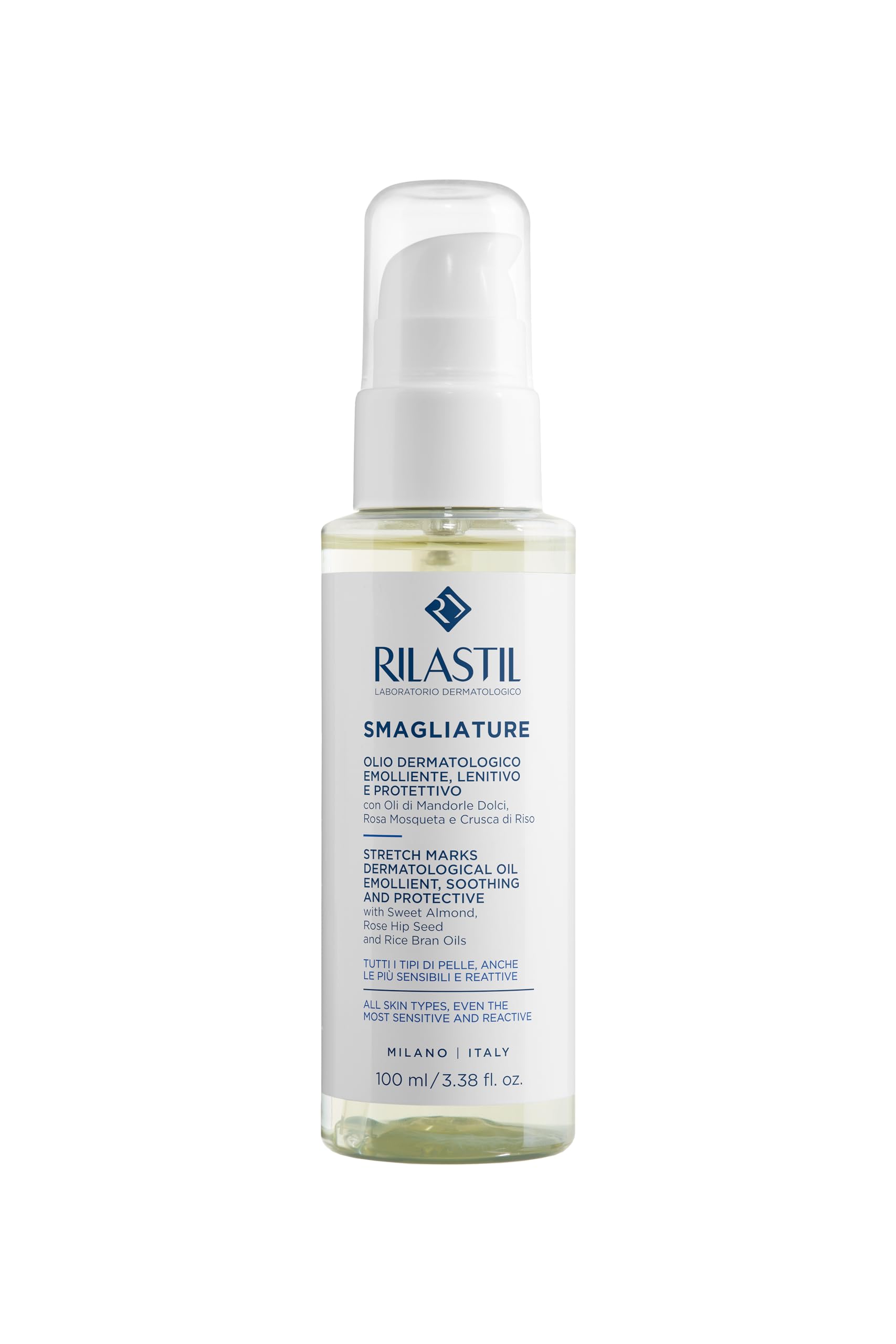 Rilastil Olio Smagliature Emolliente Lenitivo e Protettivo con Oli di Mandorle