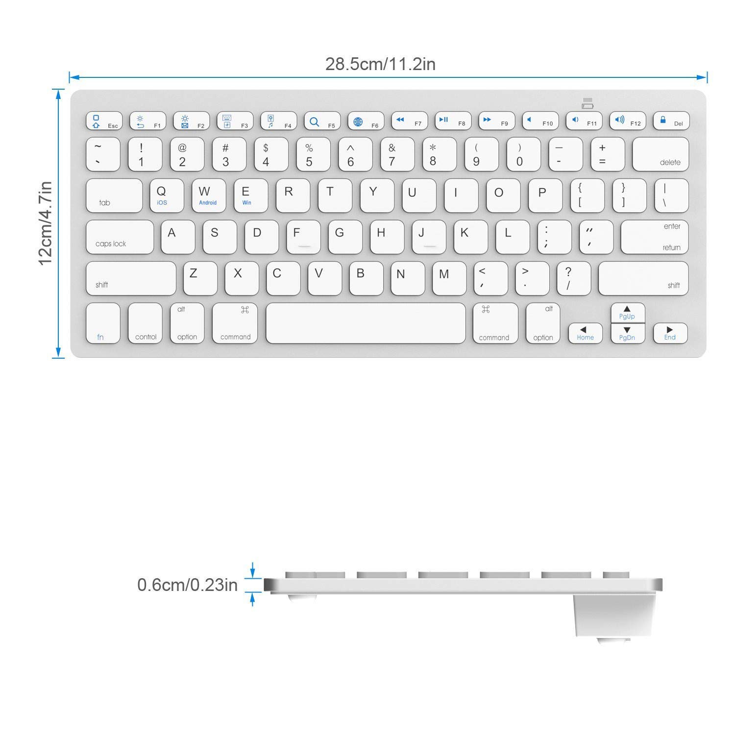 Clavier Bluetooth Mini Pour Mac Bluestork - AZERTY Français - Compact Et Silencieux - Compatible IPad IPhone