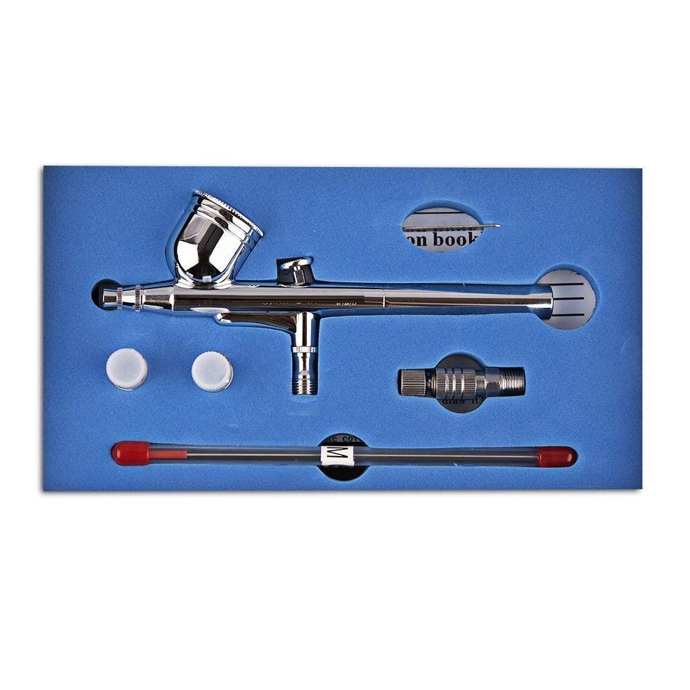 Aerografo Cybernova A Doppia Azione Con Kit 3 Ugelli (0,2/0,3/0,5 Mm) Per Modellismo, Trucco E Body Art