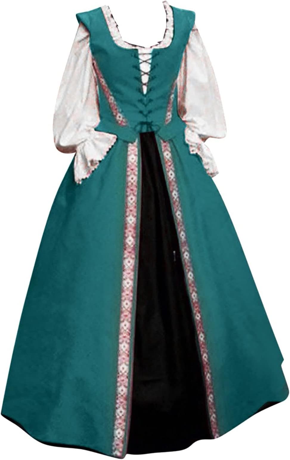Victorian Dress for Women Temperament Palace Evening Dress Flare Sleeve Vintage Medieval Renaissance Dress With Corset