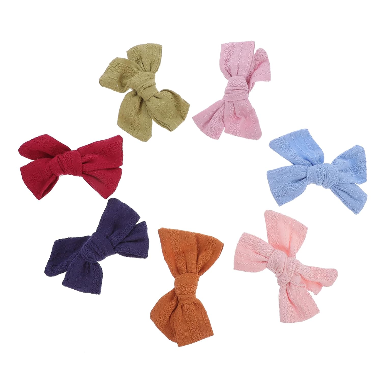 Girls Bowknot Hairpin 14pcs Cotton Hair Ornament for Wedding