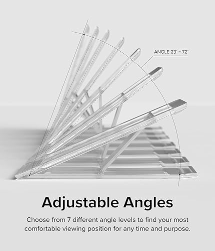 Miniatura 4 de Ringke Excelente soporte universal para tablet, soporte de acción de resorte, accesorio adhesivo multiángulo para tabletas iPad, lector electrónico