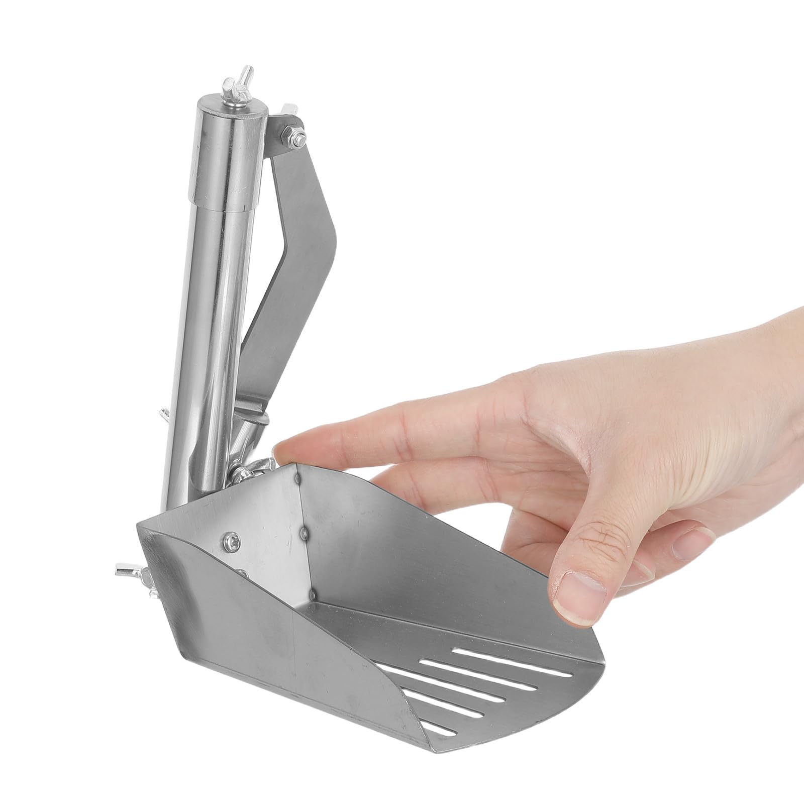 Pala para Canalones de Aluminio Plata para Techos y Lluvia | Limpieza de Canalones del Tejado, Retirada de Escombros, Uso en Mantenimiento y Entrada