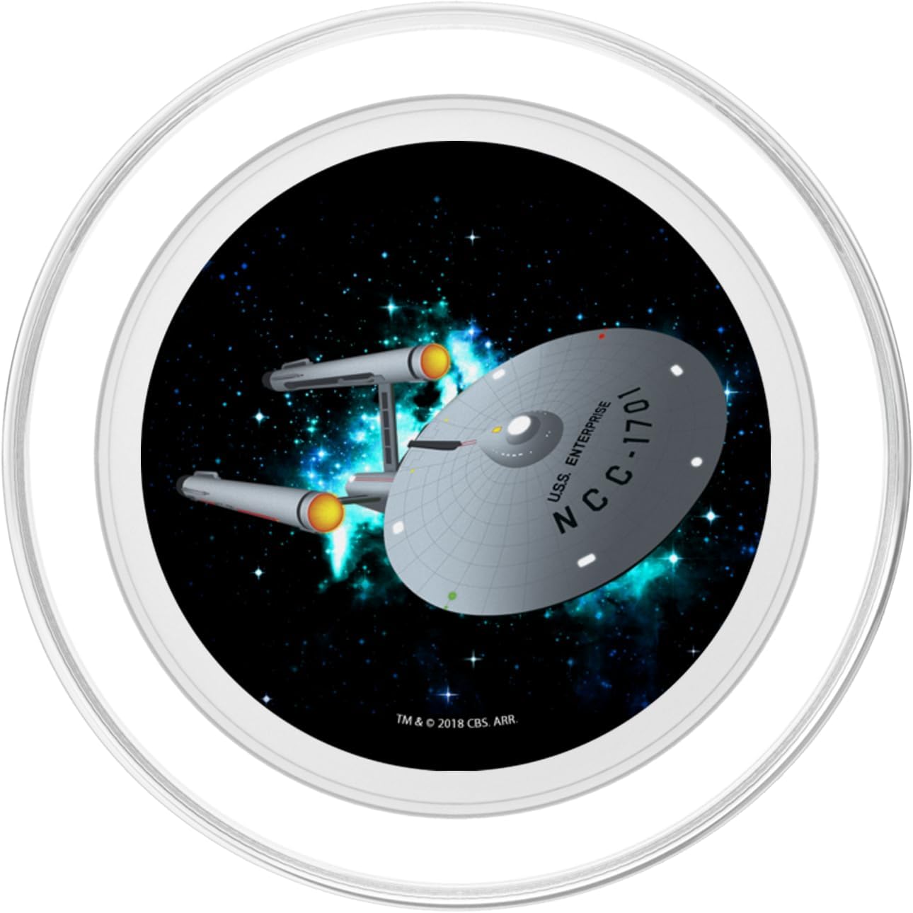 Star Trek U.S.S. Enterprise Galaxy Flying Portrait PopSockets MagSafe PopGrip for iPhone