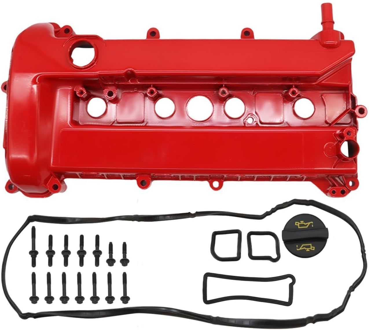 Aluminum Upgrade Valve Cover Kit with Gaskets Bolts Fit Compatible with Mariner Escape Focus 2005-2008, Compatible with Transit Connect 2010-2013 2.0L 2.3L 4S4Z6582CA 4S4Z6582C
