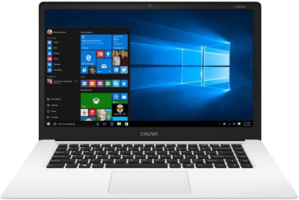 CHUWI Laptop 15.6 inch FHD Screen Notebook Intel Cherry Trail X5 Z8350 Quad Core 1.44GHz Windows 10 4GB RAM 64GB ROM WIFI,Bluetooth HDMI Camera (LapBook 15.6 inch)