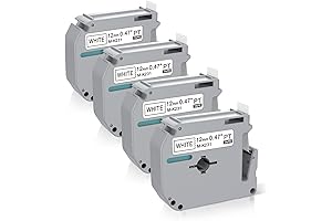 4 Pack Compatible mTape Label Maker Replacement for Brother P-touch M-tape