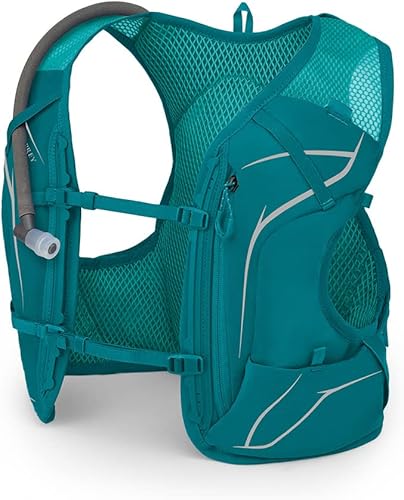Miniatura 10 de Osprey Dyna 1.5L Chaleco de hidratación para correr para mujeres con depósito Hydraulics Rosa Kakio,Cascada Azul/Forro Plateado,Verde
