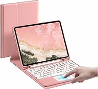 Vista 10 de Funda con teclado para iPad Air2 - Touchpad, magnético, Bluetooth desmontable, funda inteligente delgada para iPad 5ª/6ª generación de 9.7 pulgadas