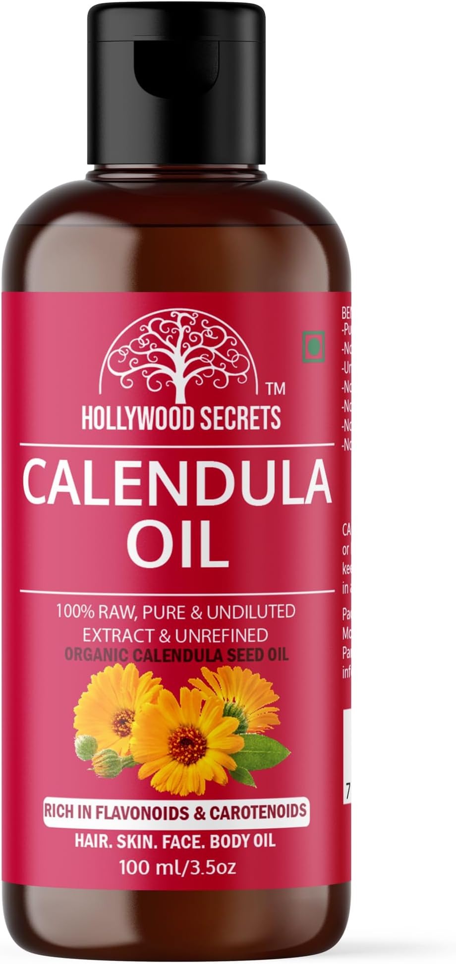 Organic Pure Calendula Oil Calendula officinalis Skin Scalp Infections 100 ml