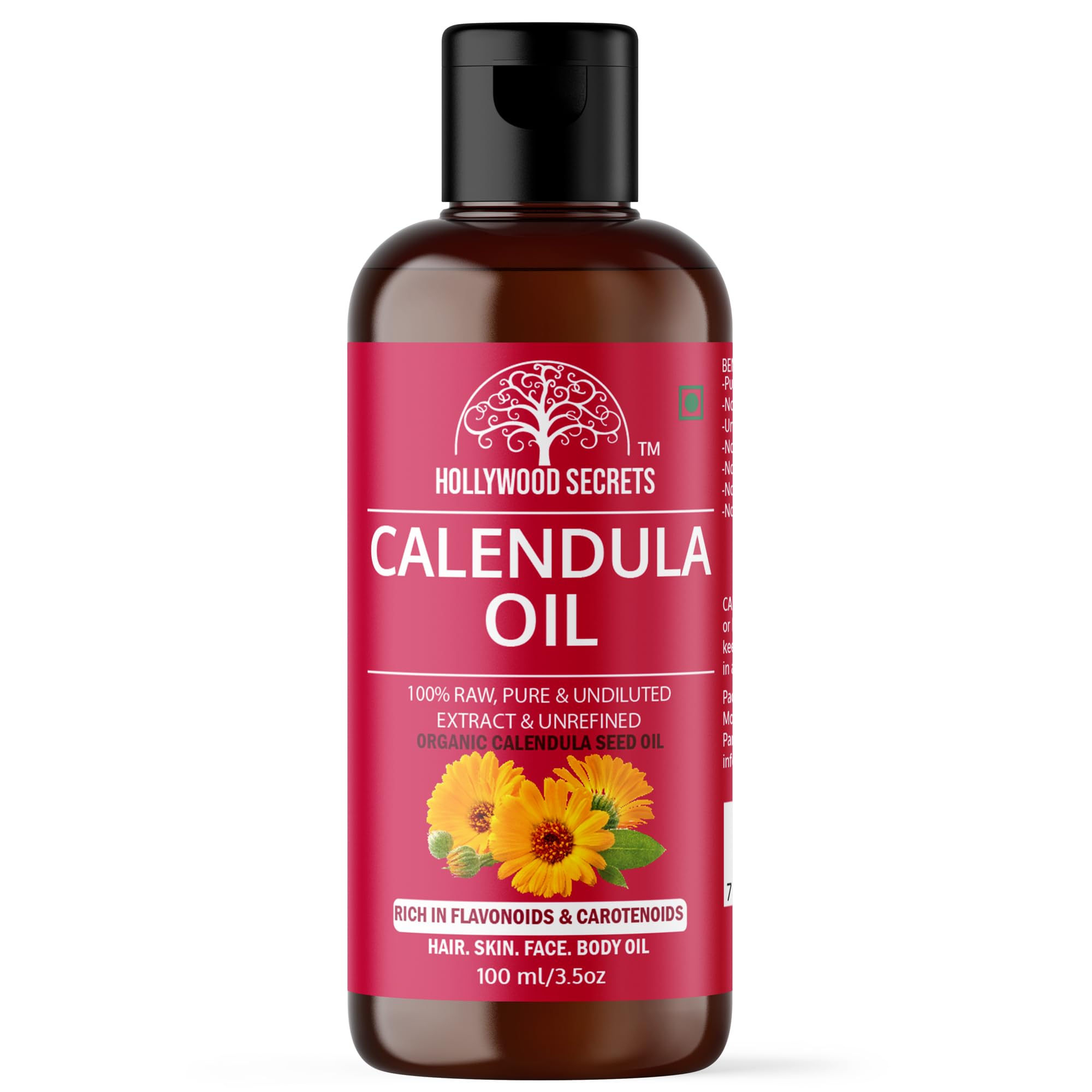 Organic Pure Calendula Oil Calendula officinalis Skin Scalp Infections 100 ml