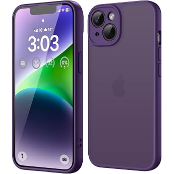 ORDA For iPhone 14 Case Full Camera Protection Dark Purple