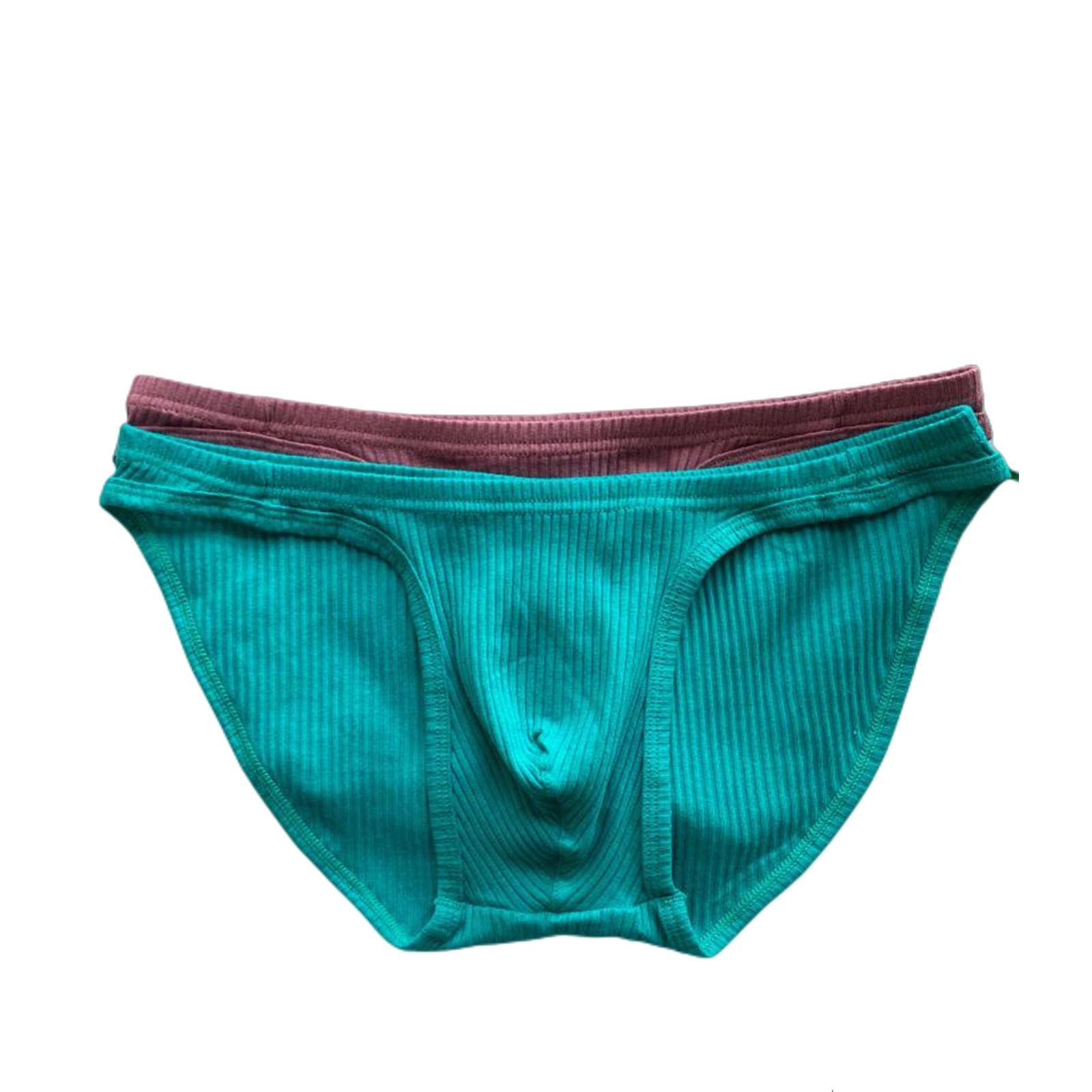 Boxer Uomo Uomini Slip A Strisce Uomini A Bassa Vita in Cotone Traspirante-4,M