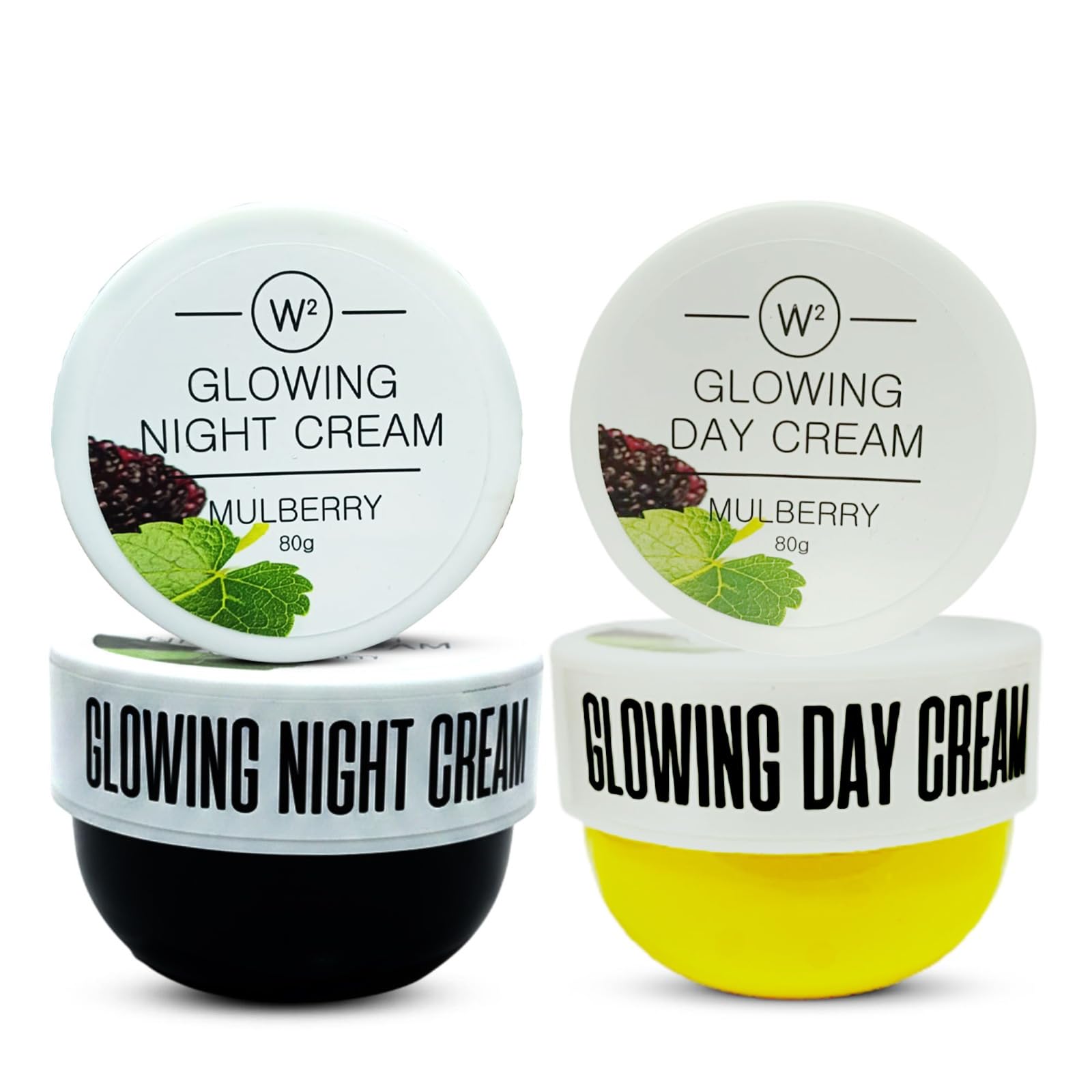 W2 Glowing Day & Night Cream Combo – Mulberry & Saffron | Skin