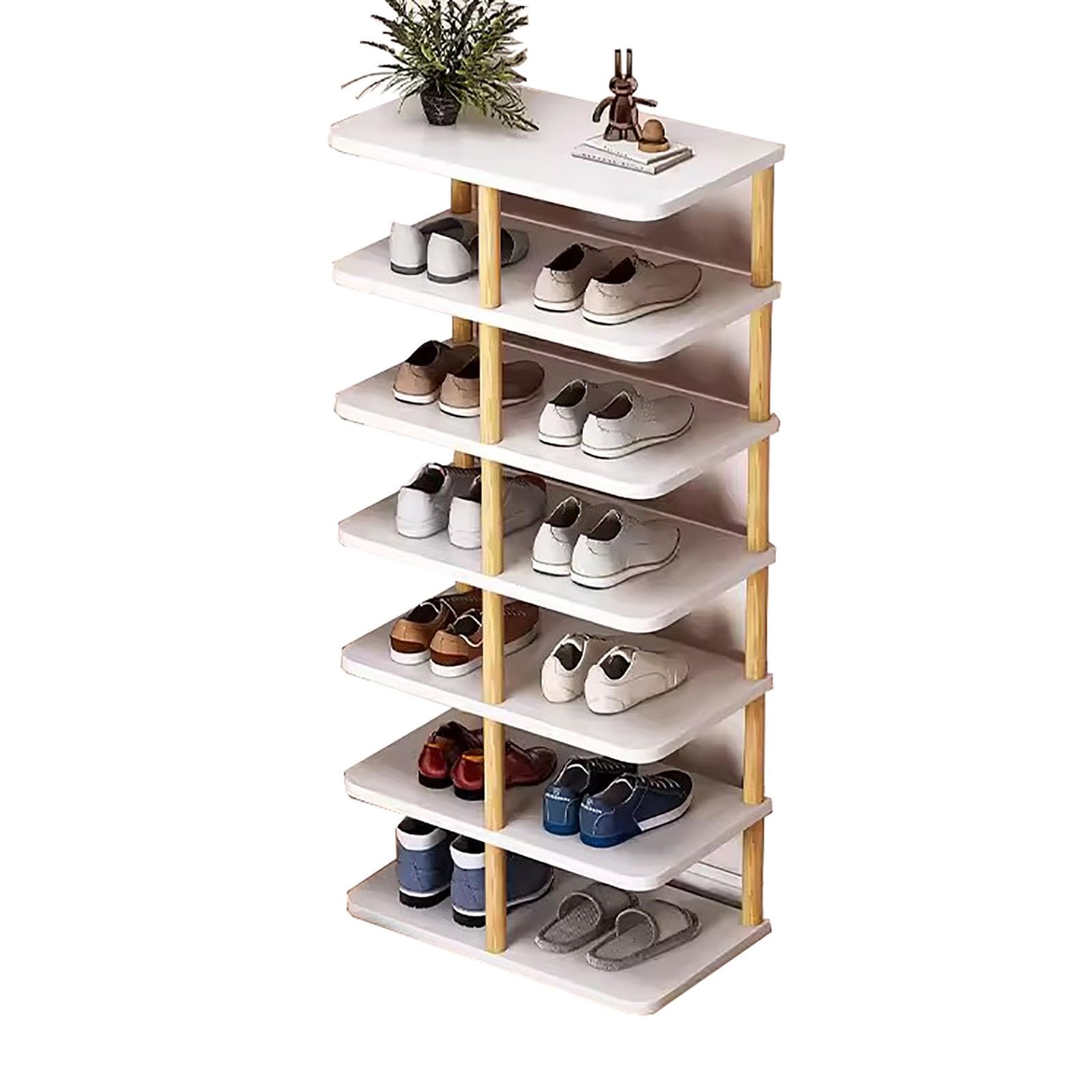 Meuble chaussures gain de place : l'organiseur 8 niveaux sans outils