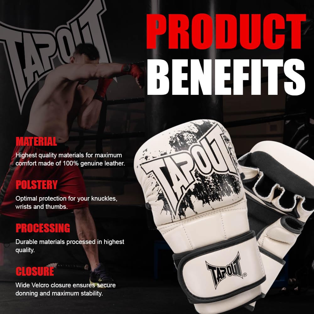 Tapout MMA - Guanti Sparring in pelle (1 paio) RUCTION