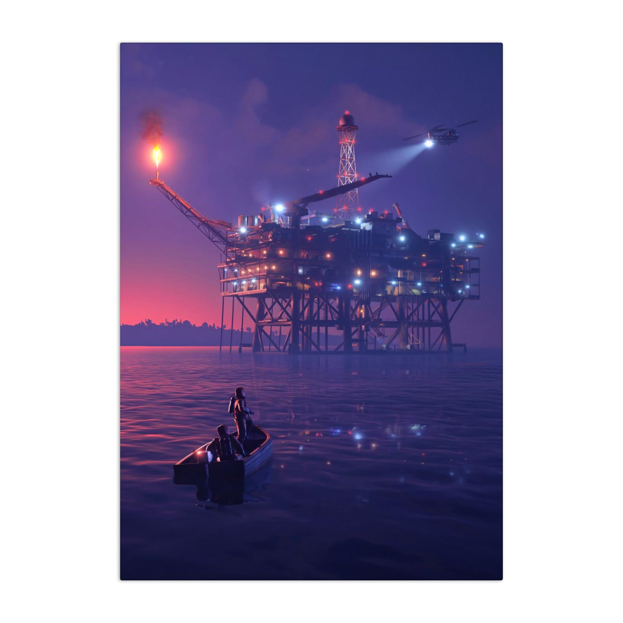 Displate - Poster in metallo - Wall Art - Rust Game - Rust - Arctic Night - Dimensione M - 32 x 45 cm Matt