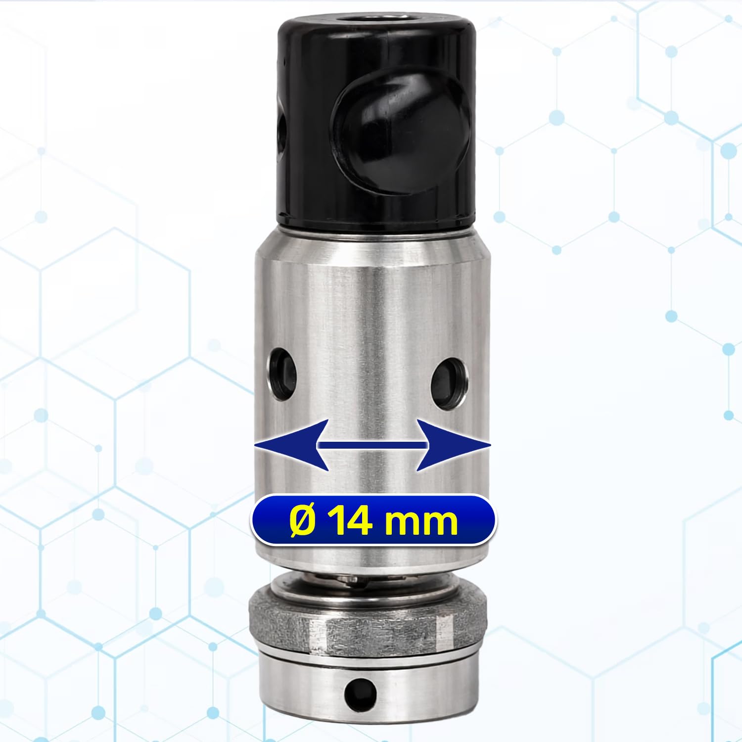Valvola Pentola a Pressione con Foro di Montaggio da Ø 14 mm con Codice Originale 090.024.0800.00 90024080000 per Lagostina - Garanzia 10 Anni - MONTERAL