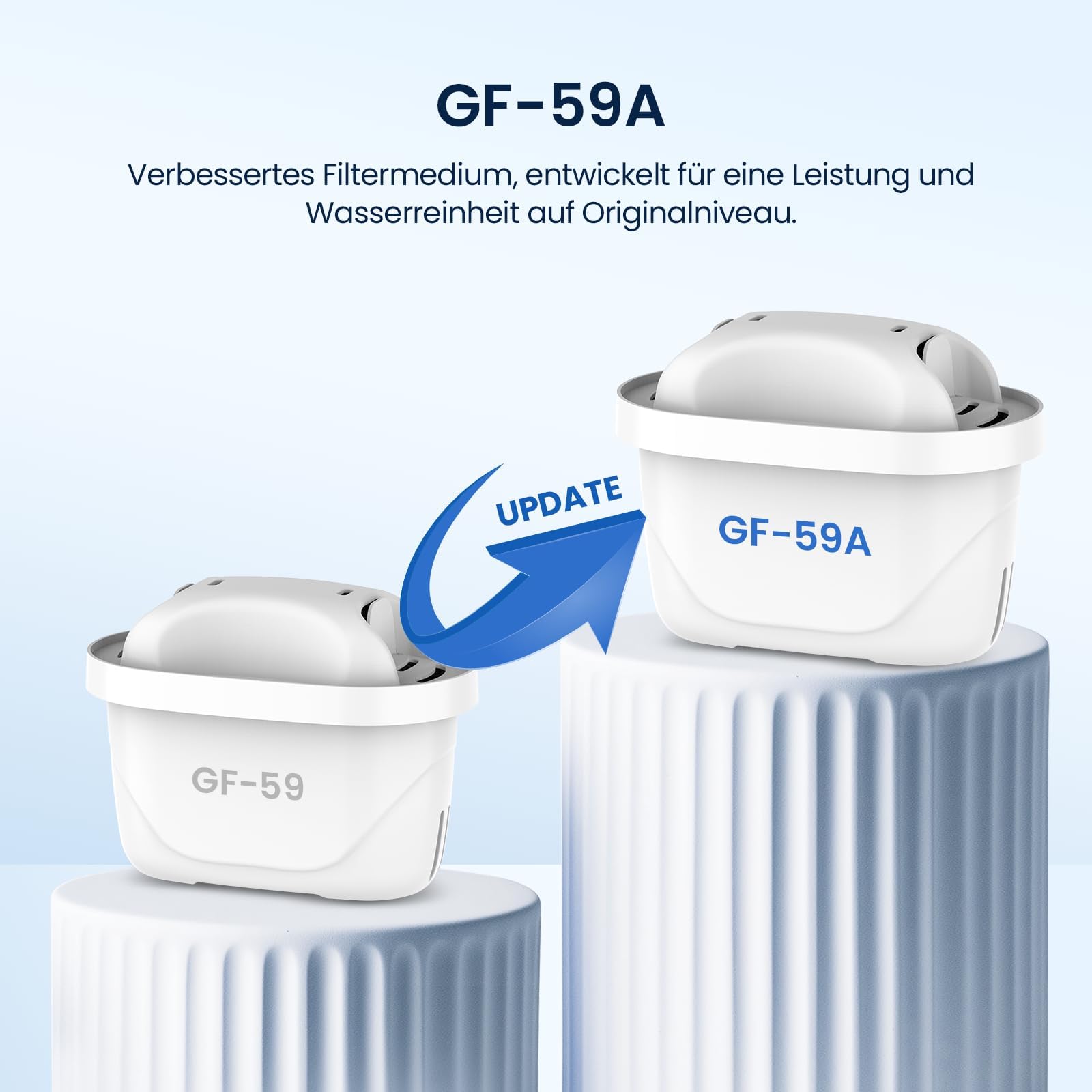 GLACIER FRESH Wasserfilter Kartuschen Ersatz für Brita Maxtra Pro 12er-Pack | Ersatz für Brita wasserfilter kartusche Maxtra+ Plus, Kompatibel mit Brita Marella Kanne, Reduziert PFAS, Chlor, Metalle