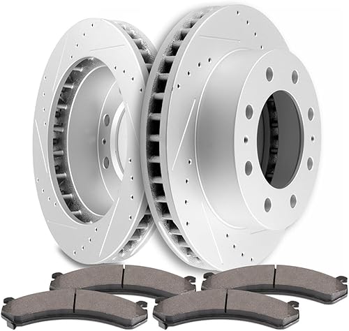 Miniatura 239 de SCITOO Kit de freno delantero Rotores de freno delantero y pastillas de freno de cerámica para 08-16 para Chrysler Town & Country, 08-16 para Dodge