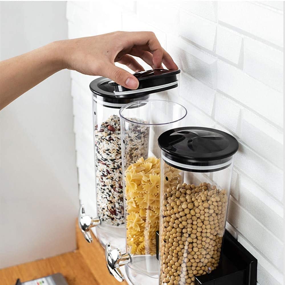 Wokex - Dispenser Automatico Per Cereali A Parete Per Contenitori Per Alimenti Secchi Per Riso Articoli Da Cucina Bottiglie 8108946357638 - Foto 9