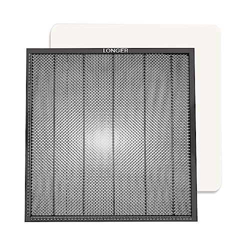 Longer Mesa de trabajo de panal, 19.7 x 19.7 x 0.86 pulgadas, cama de trabajo de panal para máquina de corte láser de CO2 o diodo, disipación rápida del calor con placa de aluminio para proteger la