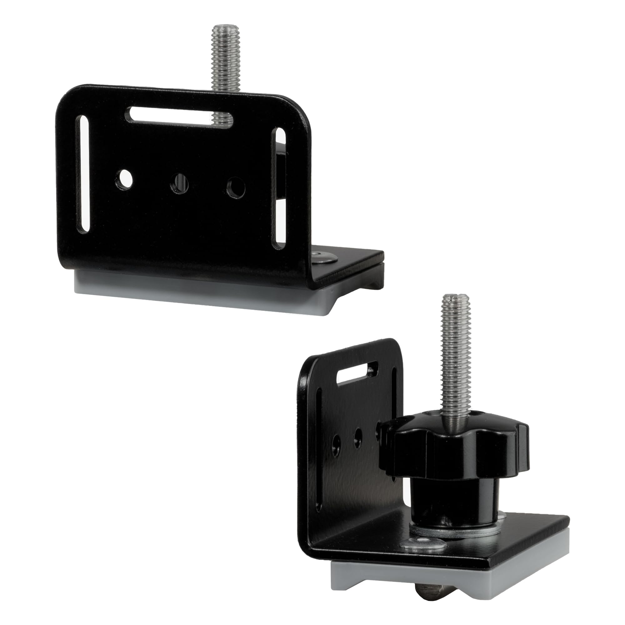 Ladungssicherungswinkel für VW T5, T6, T6.1 California, Multivan Sitzschiene (2 Stück), Stahl und ABS Kunststoff, robust, universell einsetzbar
