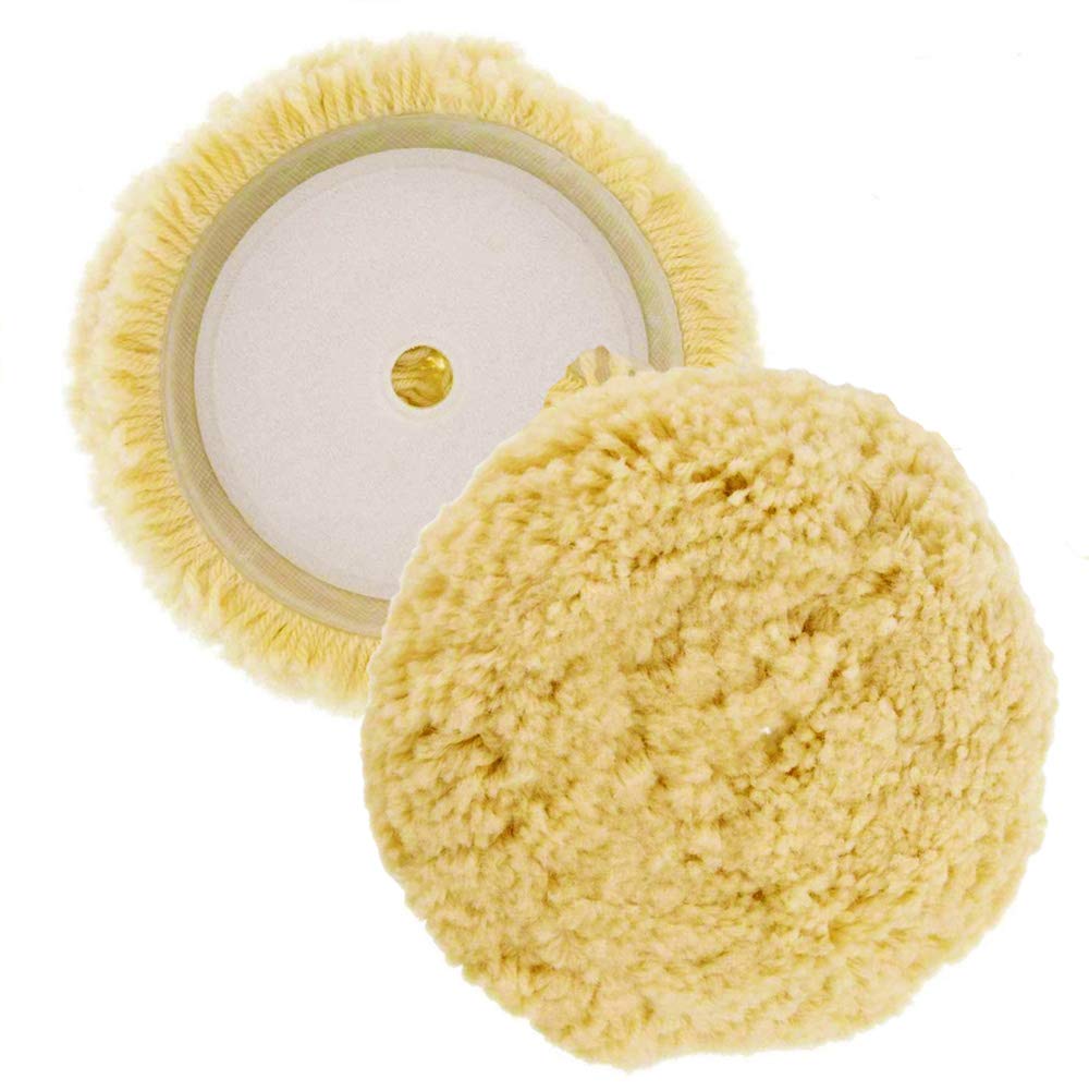 MLD Car Polishing Pad 7" Inch 180MM Polisher Waxing Buffing Pads Wool Polisher Bonnet for Car Paint Care Double-Faced Wool 100% Wool-image-39