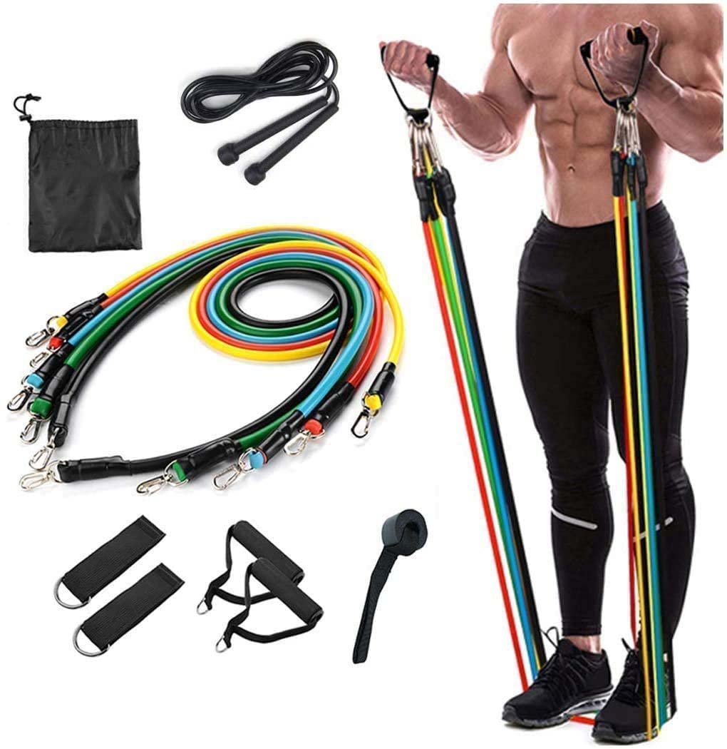 Exercise Bands Resistance Bands Set for Workingout Door Fitness Gym Resistance Bands Kit for Men Women Streching Rubber Bands (11PCS) Free Jump Rope (B0D49D168S) Amazon Price History, Amazon Price Tracker