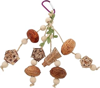 Parliky Brinquedo Para Mastigar Periquito Brinquedos Para Pássaros Pequenos Decoração De Pássaros Brinquedo Engraçado Para Pássaros De Madeira Pendurado Brinquedo De Balanço Para Pássaros