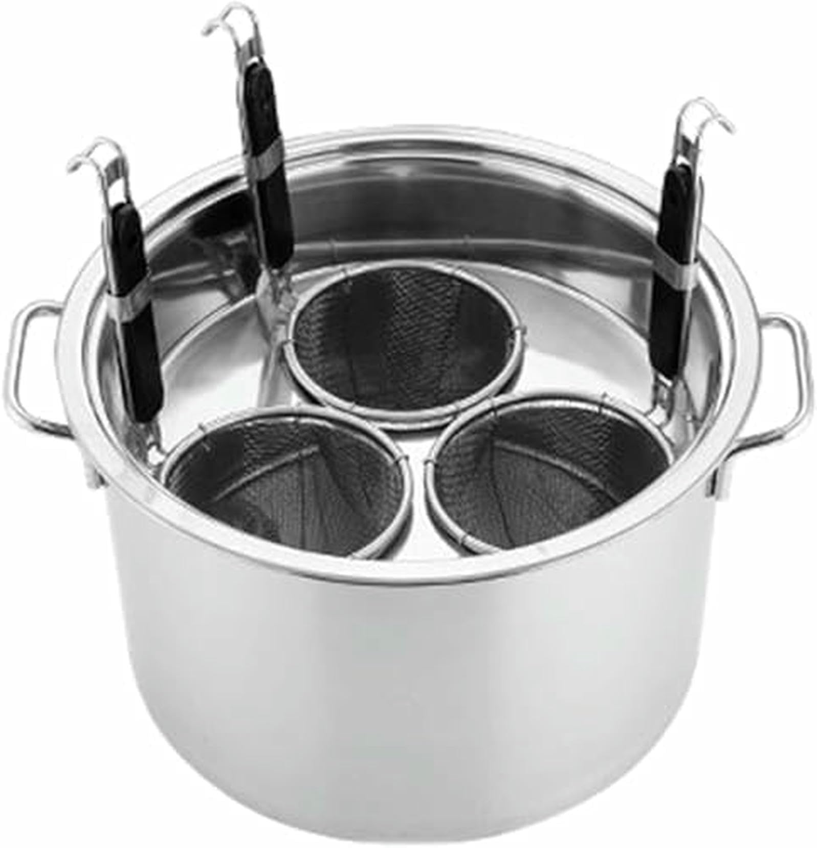 Ensemble de pots pour pâte en acier inoxydable multifonctionnel avec panier