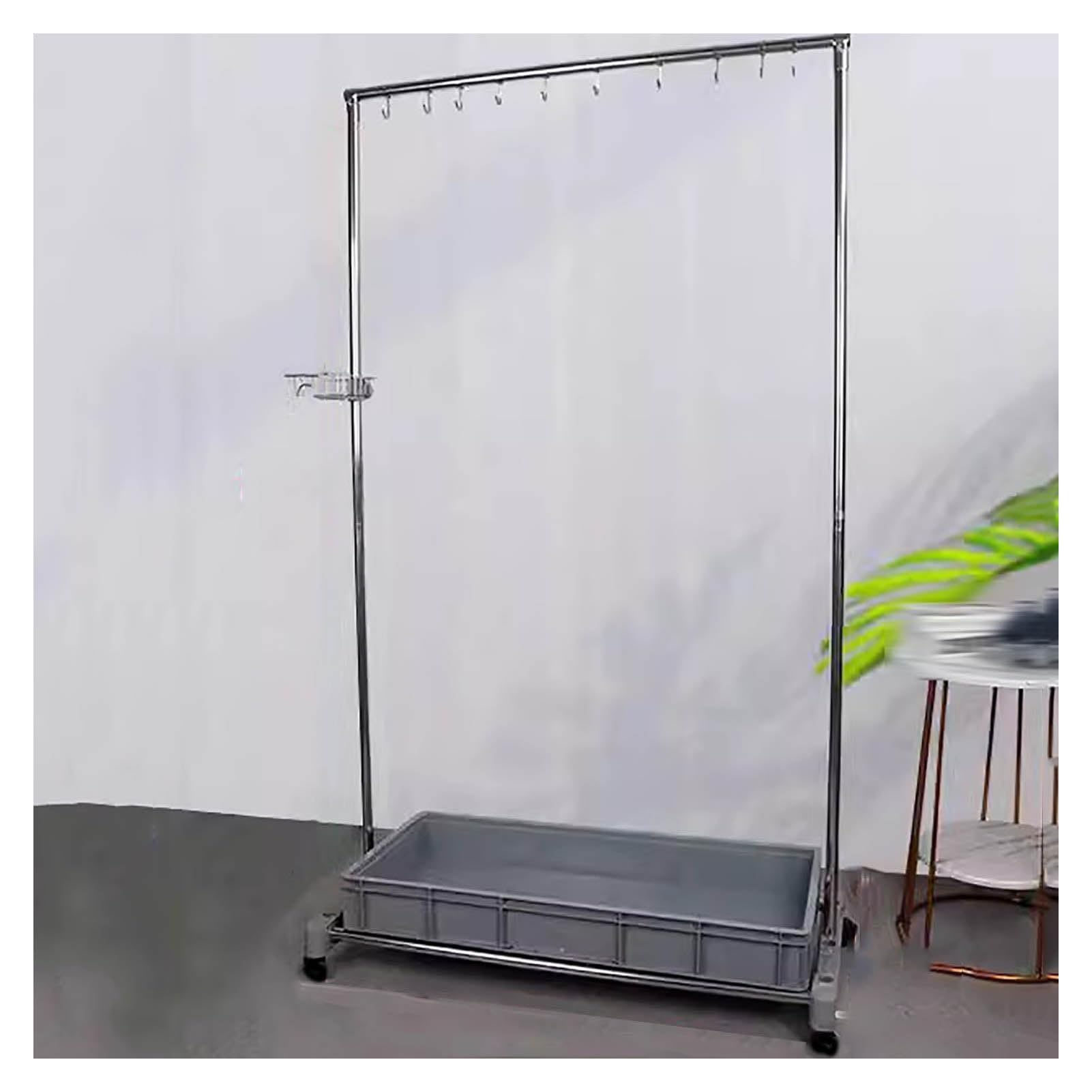 Mobiles Mopp- und Besen-Aufbewahrungsregal, Edelstahl-Mopp- und Besenständer, Mopp-Abtropffläche, Mopp-Rack mit 5 und 10