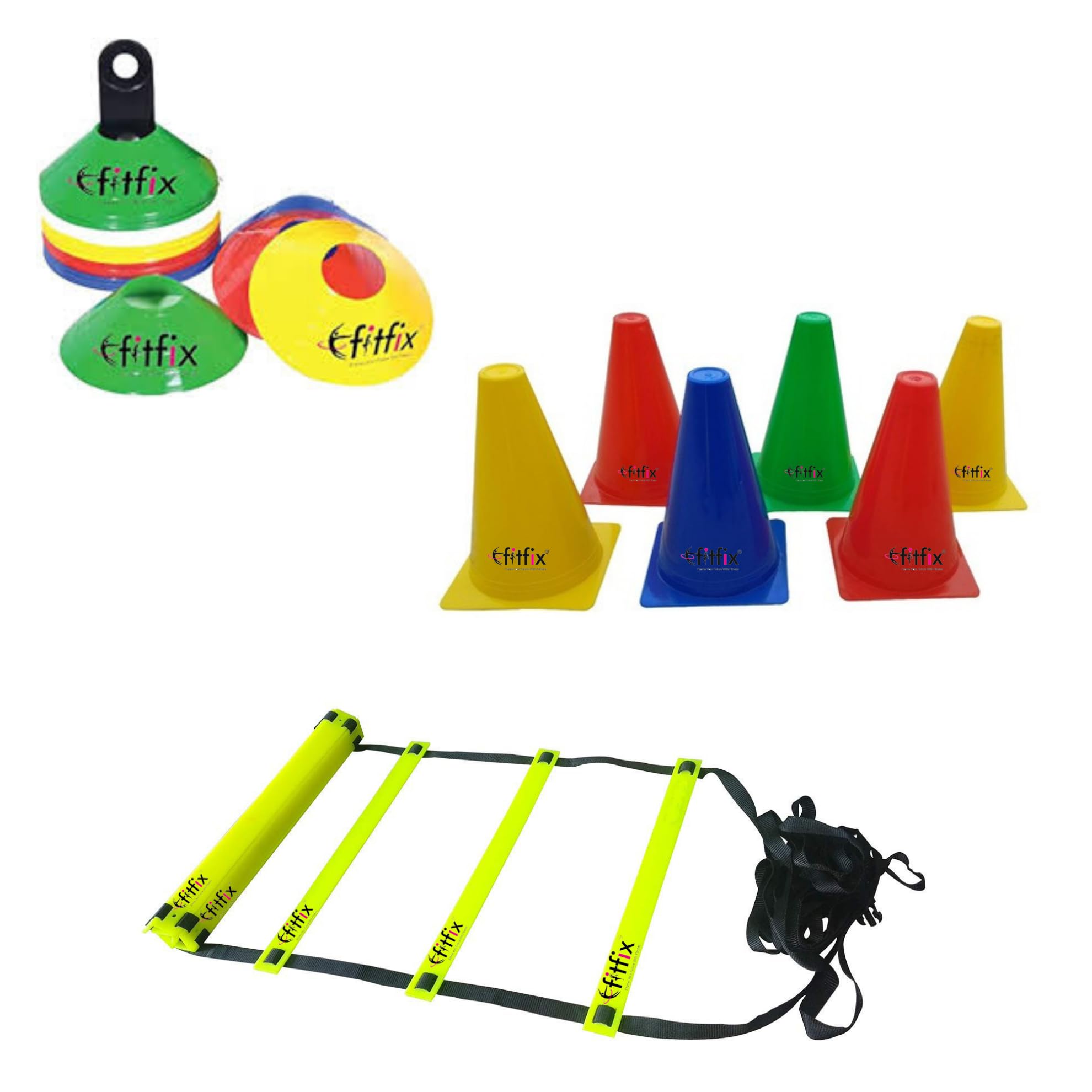 Track and Field Sports Training Football Super Speed Agility Ladder 4 Meter,Sports 9 Inch Cone Marker Pack 06 Pcs, Soccer Cones Training, Football, Field Cone Markers (Pack of 10)-image-19