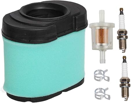 HIFROM Air Filter Cleaner Cartridge Pre Filter Fuel Filter Spark Plug Tune Up kit Compatible with John Deere L120 L118 LA150 LA175 D160 D170 Z425 E160 E170 Z225 Z245 Z435 Lawn Mower