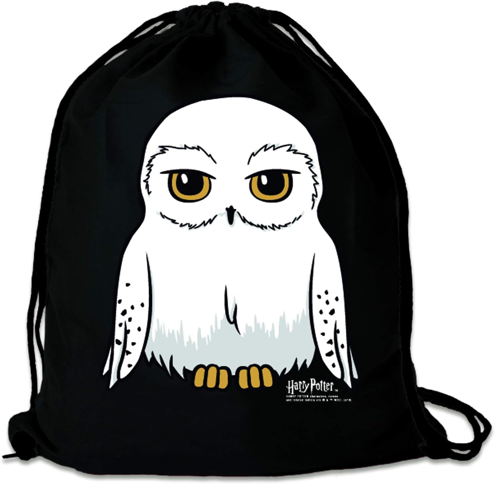 LogoshirtHarry Potter - Owl - Hedwig I Printed Gym Bag - Fabric Backpack 100% Cotton I AZO-Free I Black I Original Licensed Design