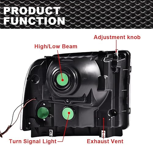 Miniatura 3 de G-PLUS Faros delanteros LED DRL, compatibles con Ford F250 F350 F450 F550 F550 Super Duty 2005 2006 2007, reflector ámbar de carcasa negra, faros