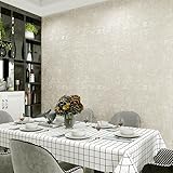 Pamatio Tapete Vliestapete Beigeweiß für Wohnzimmer Schlafzimmer – Leicht glänzende Strukturtapete in Zementoptik, Moderne Wand Tapeten Industriestil Wallpaper – 9,5 x 0,53 m