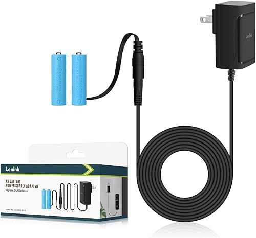 Lenink Adaptador de fuente de alimentación de CA para batería AA, reemplaza 2 pilas AA para linterna de calabaza, luz LED, termostato, lámpara de