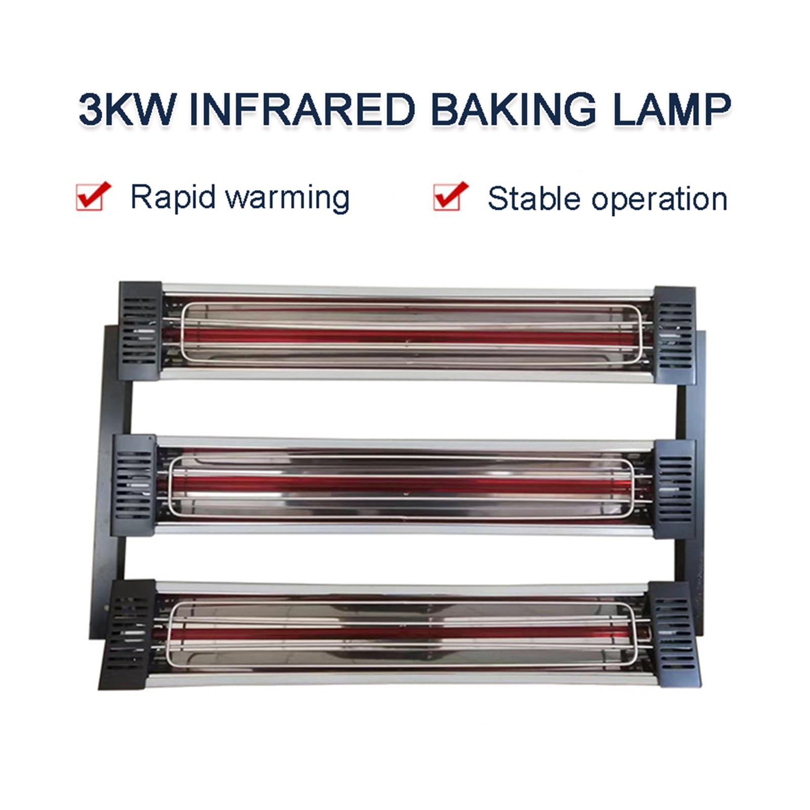 Lampa Utwardzająca, 3000W Lampa Na Podczerwień Do Utwardzania Lakieru Samochodowego Pieczenia Ciepła Naprawy Grzejnik Nadwozie Samochodu(5pcs 50cm lamp tubes)