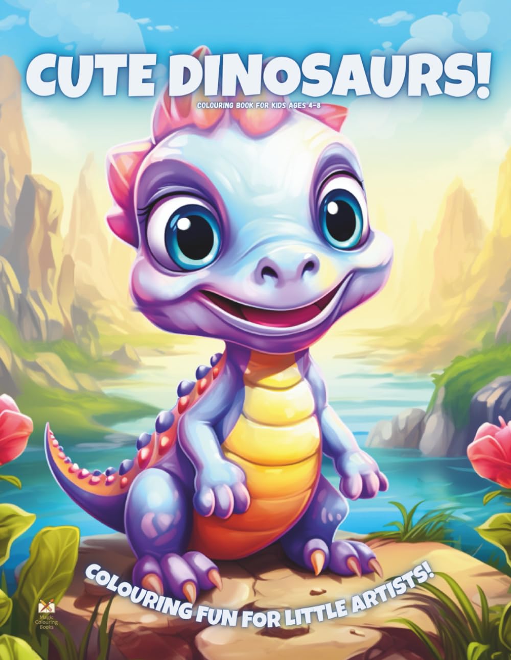 Cute Dinosaurs!: Colouring Book For Kids Ages 4-8 (Magic Colouring Books Collection)
