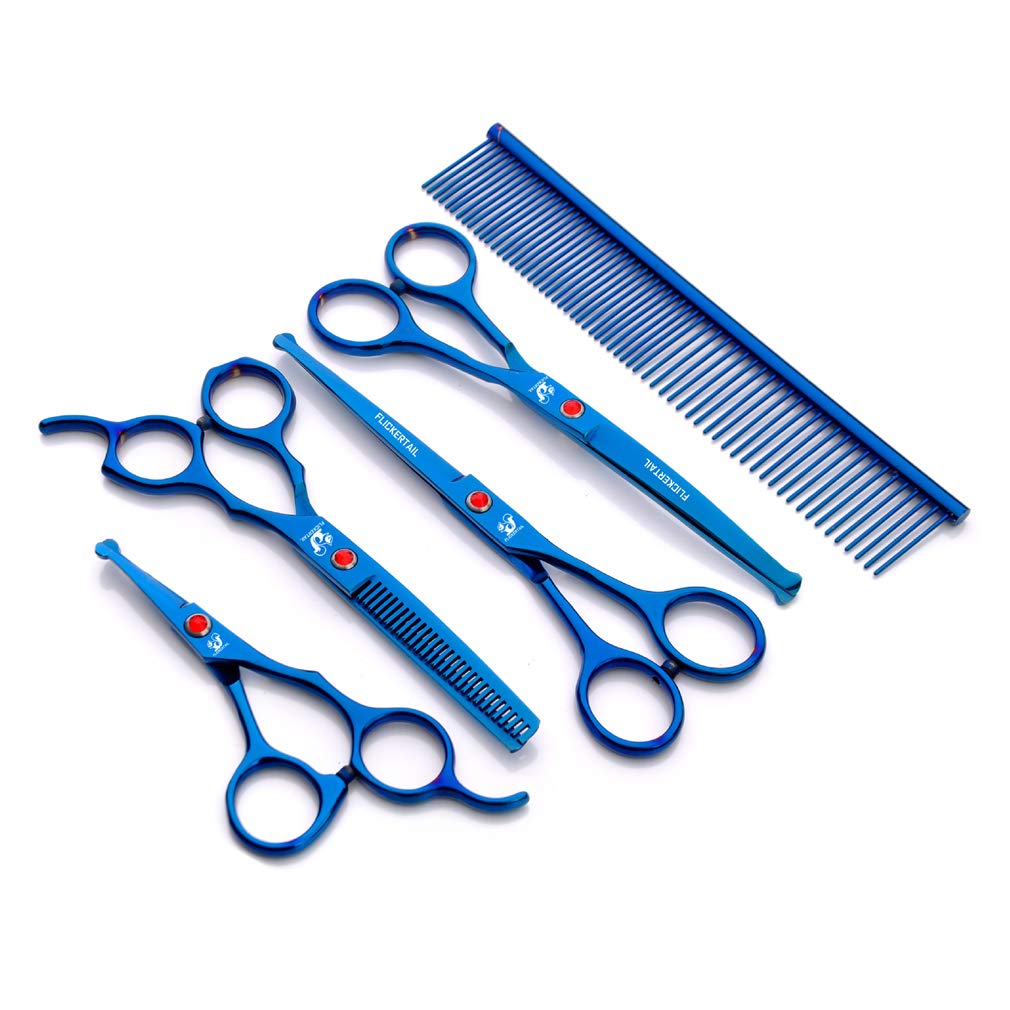 4,5-6,5 Pollici Pet Grooming Forbici Kit, Professionale in Acciaio Inox Dog Grooming Forbici Pet Haircut Tools, per Il Salone, Pet Barber