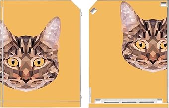 'Disagu SF de SDI de 3482 _ 786 Diseño Skin para Nintendo Wii pie – Diseño Gato geométrico Amarillo Transparente